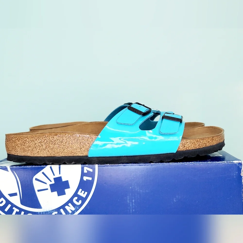 Birkenstock Ibiza Scuba Blue Men's Size 10N Slide Sandals NWT Preppy Vacation